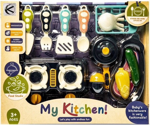 Set de cocina infantil de 10 piezas - 1 unidad