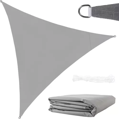 Vela de sombra triangular 3x3x3 m gris