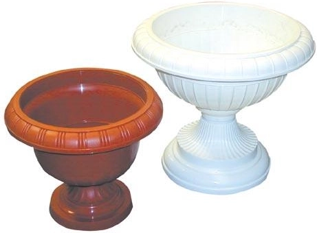 Soporte para maceta AMFORA 34 cm, plástico marrón, altura 31 cm