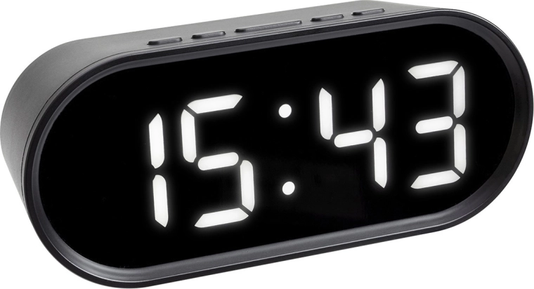 Despertador digital TFA con pantalla inversa y dígitos LED blancos