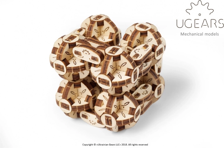 Ugears maqueta mecánica 3D de madera Flexi Cubo