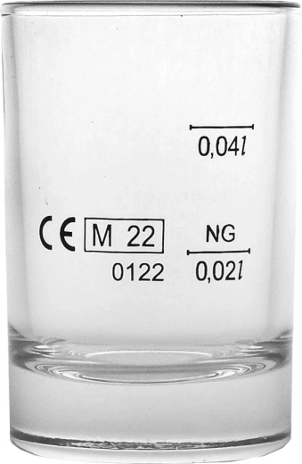 Vaso de chupito con doble marca 20/40 ml Chile