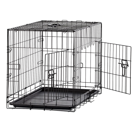 Jaula kennel metálica plegable para perro tamaño L 76 × 45 × 51,5 cm