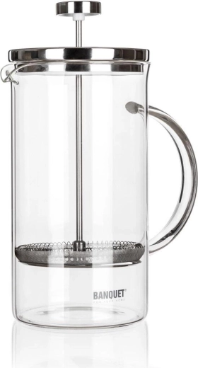 Cafetera Connie 1 l de vidrio y acero inoxidable