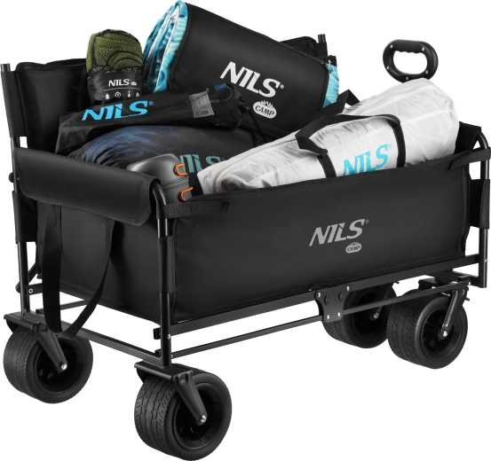 Carro de camping plegable NILS Camp 140 l con banco