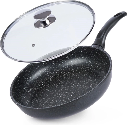 Sartén de granito con tapa de vidrio ORION Grande 28 cm