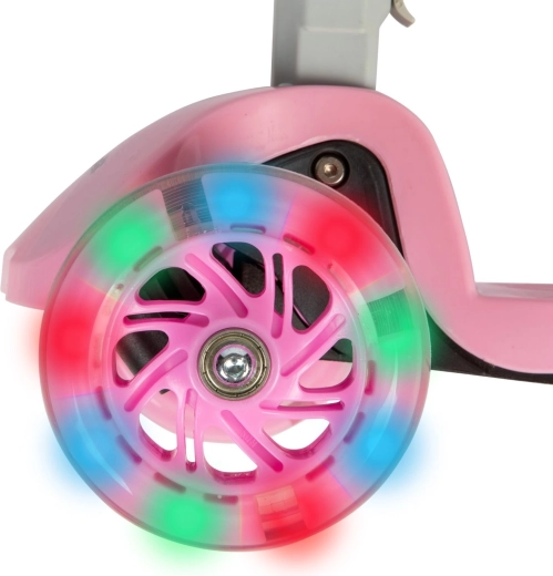 Ruedas LED luminosas durante la marcha