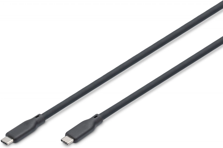 Cable de silicona USB-C a USB-C USB4 v2.0 80 Gb/s, 8K@60 Hz, PD 3.1 240 W, 1 m, negro