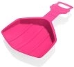 Deslizador de nieve infantil Klaun – pala de trineo de plástico – Rosa