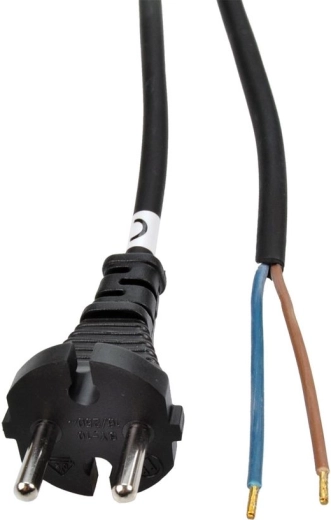 Solight cable flexo 10 m, goma H05RR-F2, 2 × 1,5 mm², negro