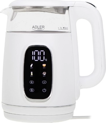 Hervidor eléctrico Adler con regulación de temperatura de 1,7 l