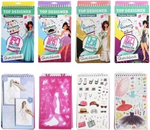 ToiToys bloc de dibujo para diseñadores de moda con pegatinas, surtido - 1 unidad