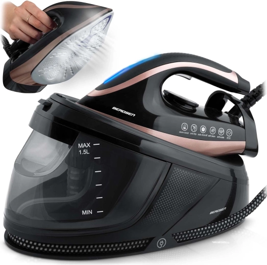 Generador de vapor BERDSEN 3000 W con suela cerámica y depósito de 1,5 l