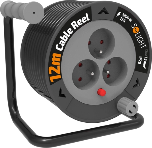 Cable de 12 m y 3 tomas para un uso flexible