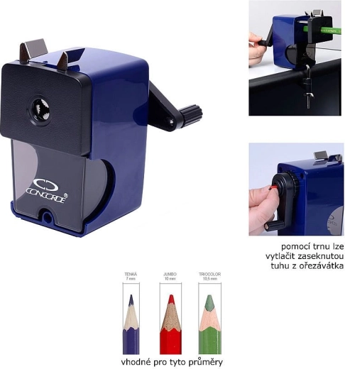 Sacapuntas de mesa CONCORDE Jumbo con manivela