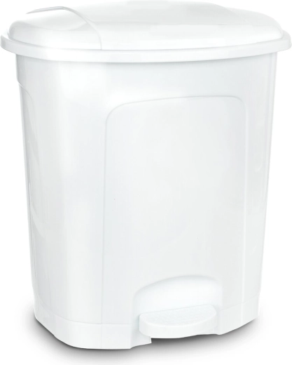 Cubo de basura UH con pedal 21 l blanco