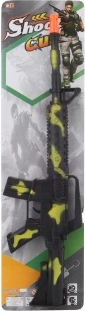 Subfusil de plástico camuflajeado con sonido