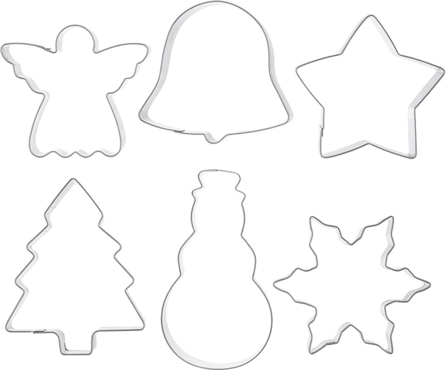Juego de cortadores de galletas de acero inoxidable 6 uds