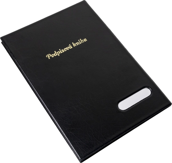 Libro de firmas Hanibal negro, 14 hojas separadoras