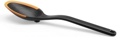 Cuchara de cocina de silicona 29 cm, negro-naranja