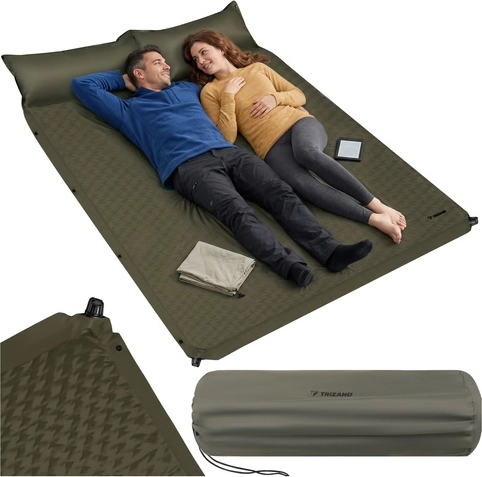 Colchón turístico autoinflable Trizand para dos 186 × 130 cm