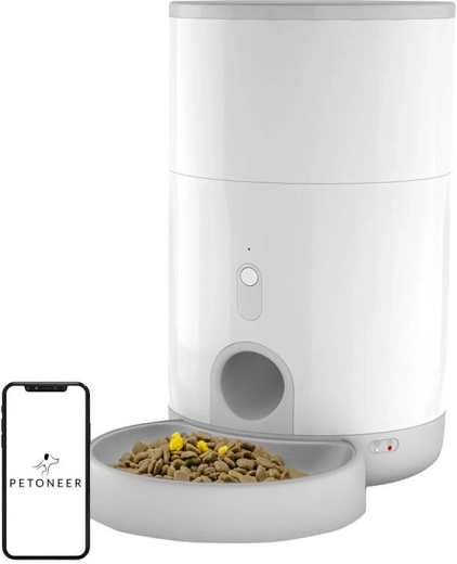 Dispensador inteligente de comida para gatos y perros pequeños PETONEER Nutri Mini 2,6 l