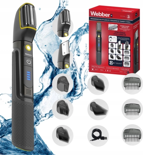 Webber BG-600 recortador inalámbrico 8 en 1 para rostro y cuerpo