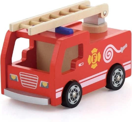 Camión de bomberos de madera para salidas de acción