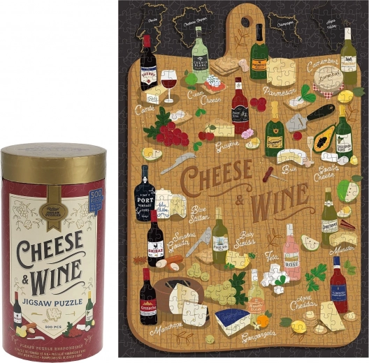 Puzzle Amantes del Queso y el Vino 500 Piezas de Ridley's Games