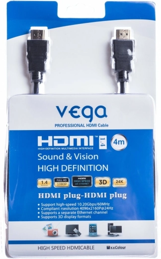 Cable HDMI 4 m 10,2 Gb/s negro