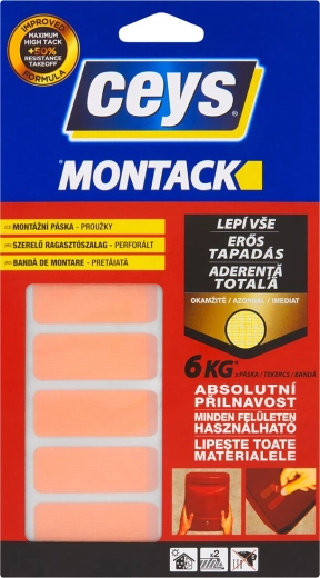 Tiras adhesivas de montaje MONTACK EXPRESS 48 × 18 mm, 10 uds