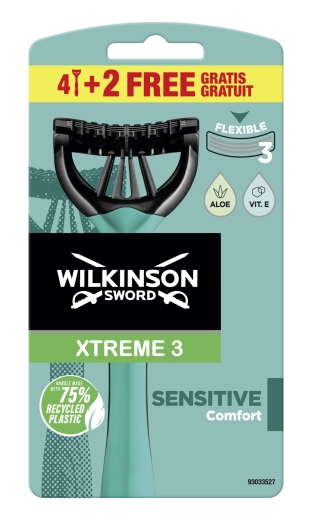 Maquinillas de afeitar desechables WILKINSON SWORD Xtreme3 Sensitive 6 uds