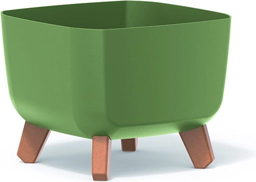 Maceta Gracia Square 29 × 29 cm, verde terroso
