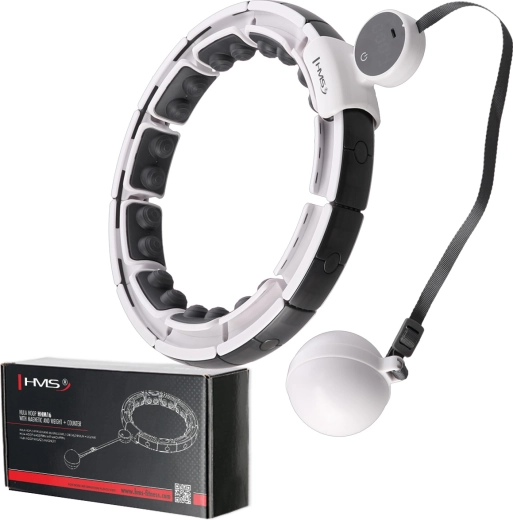 Hula hoop de masaje con peso, imanes y contador HMS HHM16 blanca