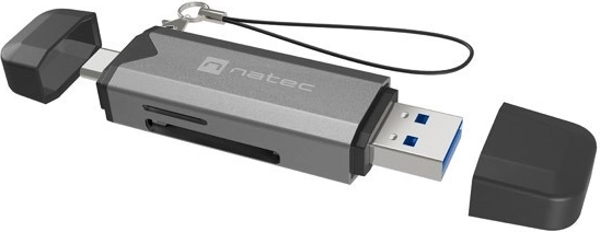 Lector de tarjetas NATEC Scarab 3 USB‑A/USB‑C con soporte OTG