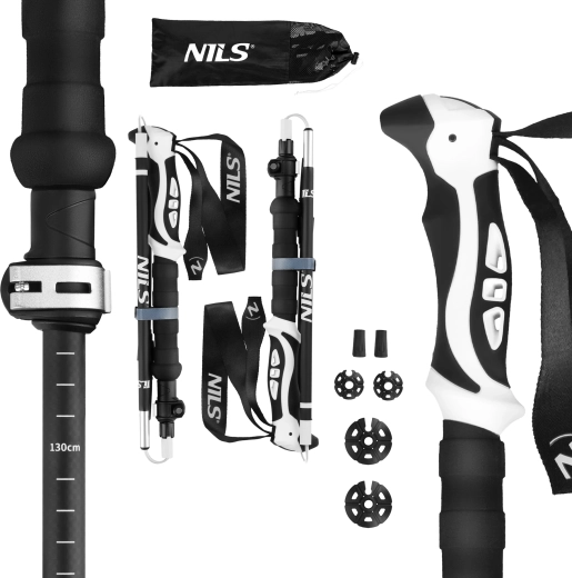 Bastones de trekking plegables NILS TK8603 de aluminio 7075