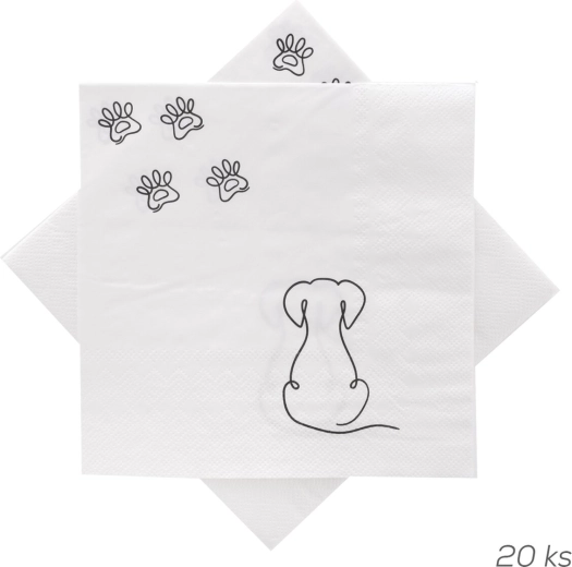 Servilletas de papel Perro 33 × 33 cm 20 uds