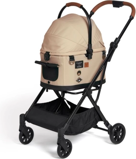 Cochecito para perros y gatos FIKAGO Flytta Plus Hygge beige