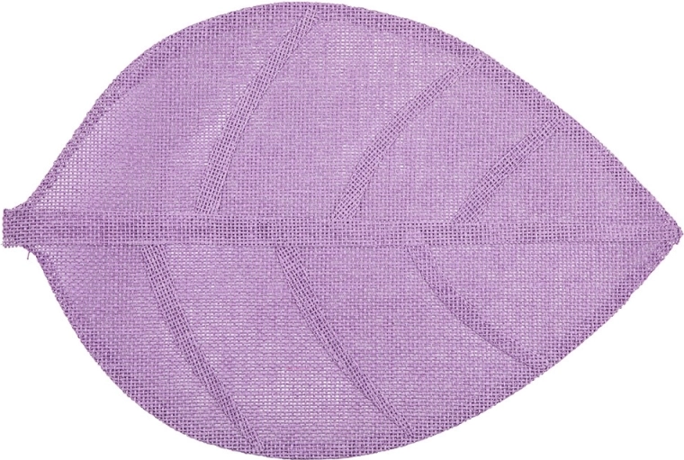 Mantel individual natural con forma de hoja 33 × 48 cm violeta