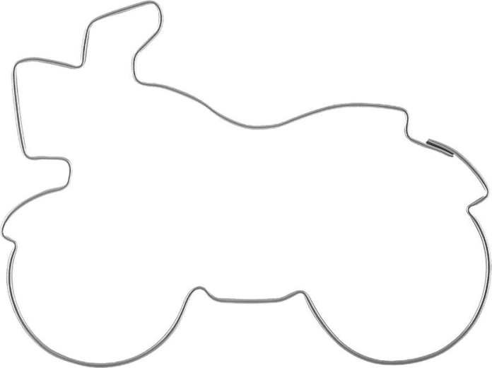 Cortador de galletas con forma de moto de acero inoxidable 7 cm