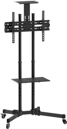 Soporte móvil para TV de 37 a 70 pulgadas, 50 kg, dos estantes