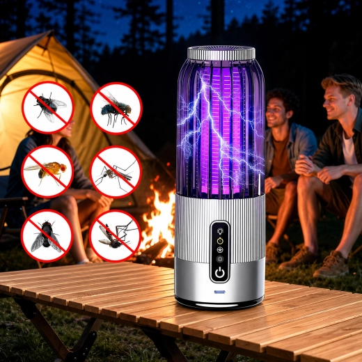 Lámpara eléctrica colgante para eliminar insectos con temporizador - 1 pieza