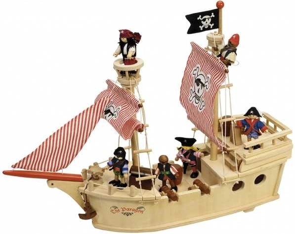 Tidlo barco pirata de madera