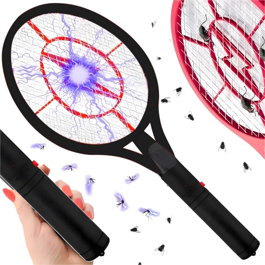 Raqueta eléctrica para moscas y mosquitos