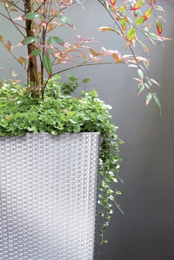 Textura moderna de ratán para interior y exterior