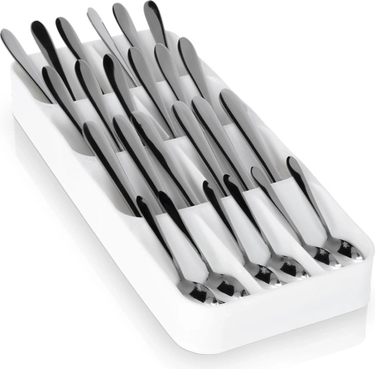Organizador blanco para cajón de cubiertos 39 × 17 cm