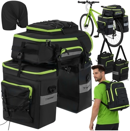 Sistema 3 en 1: alforjas, bolsa y mochila en uno