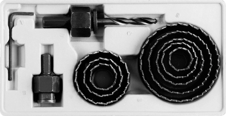 Juego de coronas perforadoras 19–64 mm, 11 piezas