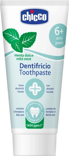 Pasta de dientes Chicco Menta suave para niños a partir de 6 años