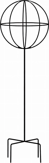 Soporte metálico de jardín para plantas trepadoras 50 × 10 cm – negro